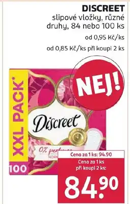 Rossmann DISCREET slipové vložky nabídka