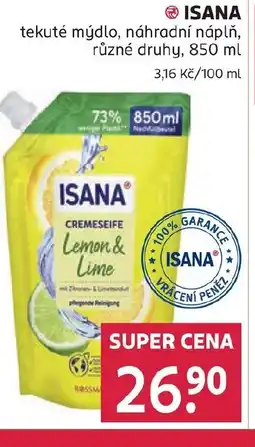 Rossmann ISANA® tekuté mýdlo, náhradní náplň nabídka