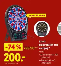 Lidl CRIVIT ELEKTRONICKÝ TERČ NA ŠIPKY nabídka