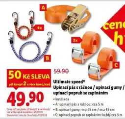 Lidl Ultimate speed Upínací pás s ráčnou / upínací gumy / upínací popruh se zapínáním nabídka