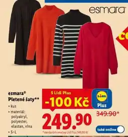 Lidl ESMARA Pletené šaty nabídka