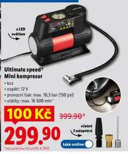Lidl Ultimate speed Mini kompresor nabídka