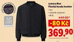Lidl esmara Men Pánská bunda bomber nabídka