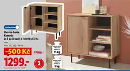 Lidl Livarno home Komoda se 3 poličkami a 1 dvířky Eiche nabídka