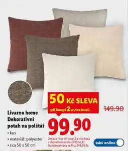 Lidl LIVARNO HOME DEKORATIVNÍ POTAH NA POLŠTÁŘ nabídka