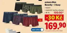 Lidl ESMARA MEN BOXERKY – 3 KUSY nabídka