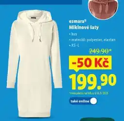 Lidl esmara MIKINOVÉ ŠATY nabídka