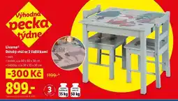 Lidl LIVARNO Dětský stůl se 2 židličkami nabídka