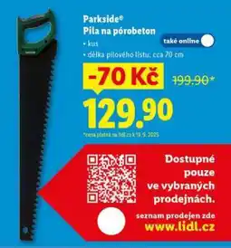 Lidl Parkside Pila na pórobeton nabídka