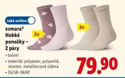 Lidl ESMARA Hebké Ponožky - 2 Páry nabídka