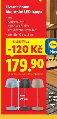 Lidl Livarno home Aku stolní LED lampa nabídka