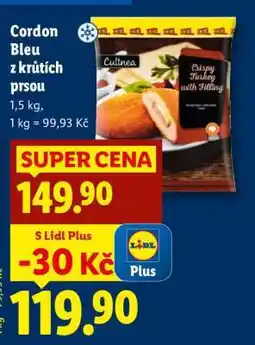 Lidl Cordon Bleu z krůtích prsou nabídka