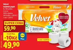 Lidl Velvet Toaletní papír nabídka