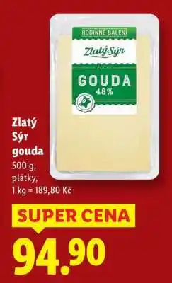 Lidl ZLATÝ SÝR Gouda nabídka