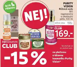 Rossmann PURITY VISION Růžová voda nabídka