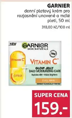 Rossmann GARNIER denní pleťový krém pro rozjasnění unavené a mdlé pleti nabídka