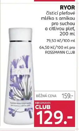Rossmann RYOR čisticí pleťové mléko s arnikou nabídka