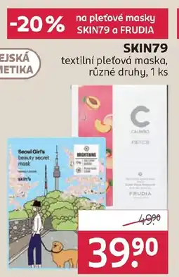 Rossmann SKIN79 textilní pleťová maska nabídka