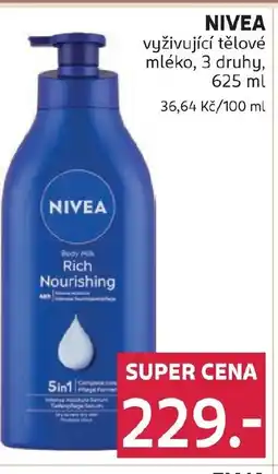 Rossmann NIVEA vyživující tělové mléko nabídka