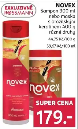 Rossmann NOVEX šampon nabídka