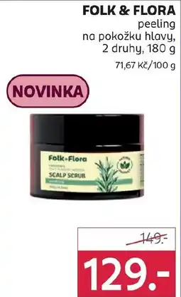 Rossmann FOLK & FLORA peeling na pokožku hlavy nabídka