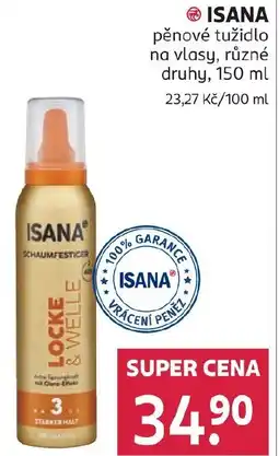Rossmann ISANA pěnové tužidlo na vlasy nabídka