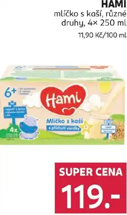 Rossmann HAMI mlíčko s kaší nabídka