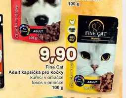 Jip Fine Cat Adult kapsička pro kočky kuřecí v omáčce losos v omáčce 100 g nabídka