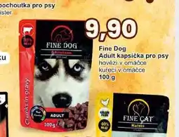 Jip Fine Dog Adult kapsička pro psy hovězí v omáčce kuřecí v omáčce 100 g nabídka