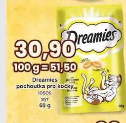 Jip Dreamies pochoutka pro kočky losos sýr 60 g nabídka