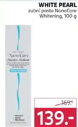 Rossmann WHITE PEARL zubní pasta NanoCare Whitening nabídka
