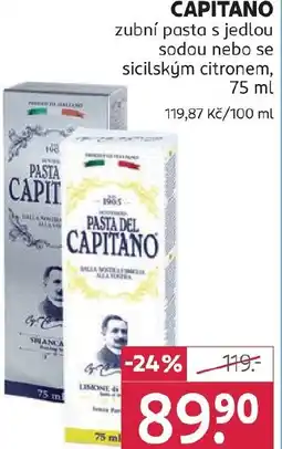Rossmann CAPITANO zubní pasta s jedlou sodou nebo se sicilským citronem nabídka