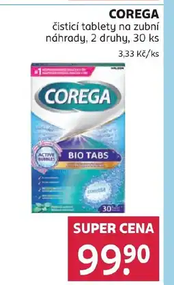 Rossmann COREGA čisticí tablety na zubní náhrady nabídka
