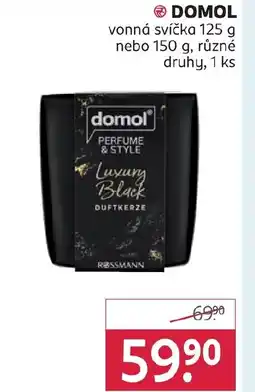 Rossmann DOMOL vonná svíčka nabídka