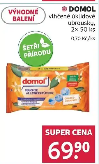 Rossmann DOMOL vlhčené úklidové ubrousky nabídka