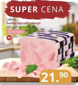 Potraviny CZ Le&Co Šunka nejvyšší jakosti nabídka