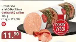 Potraviny CZ Uzenářství a lahůdky Sláma Gothajský salám nabídka