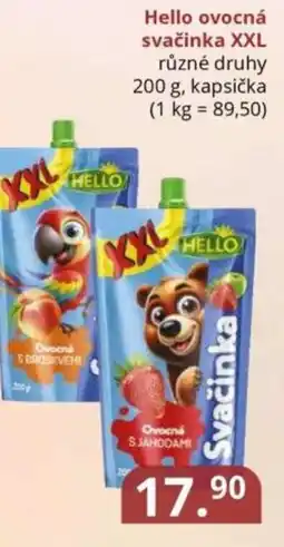 Potraviny CZ Hello ovocná svačinka XXL nabídka