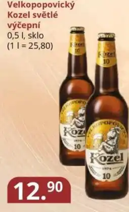 Potraviny CZ Velkopopovický Kozel světlé výčepní nabídka