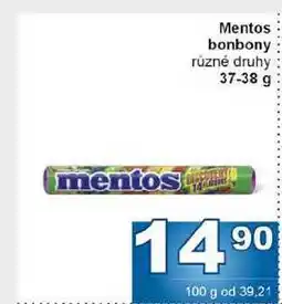 Jip Mentos bonbony různé druhy 37-38 g nabídka