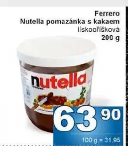 Jip Ferrero Nutella pomazánka s kakaem lískooříšková 200 g nabídka