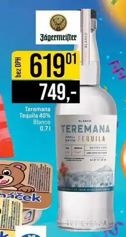 Jip Teremana Tequila 40% Blanco 0,7 l nabídka