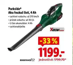 Lidl Parkside aku foukač listí nabídka