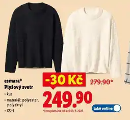 Lidl Esmara plyšový svetr nabídka