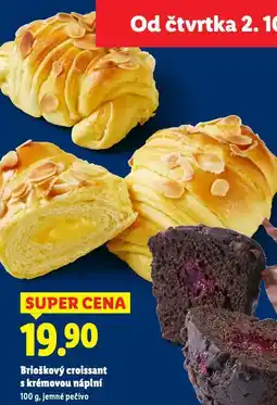 Lidl Brioškový croissant s krémovou náplní nabídka