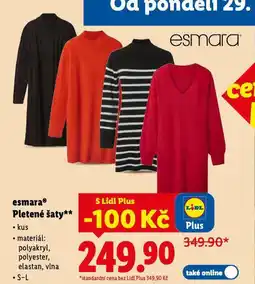 Lidl Esmara pletené šaty nabídka