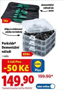 Lidl Parkside demontážní nářadí nabídka