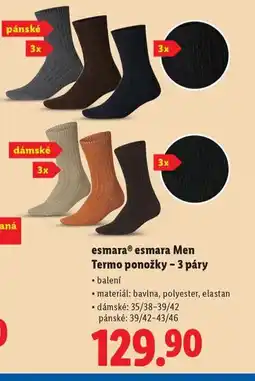 Lidl Esmara esmara men termo ponožky - 3 páry nabídka