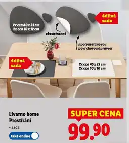 Lidl Livarno home prostírání nabídka