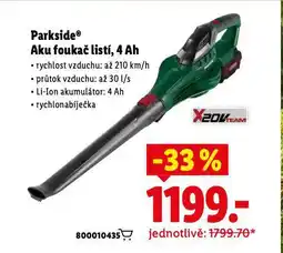 Lidl Parkside aku foukač listí nabídka